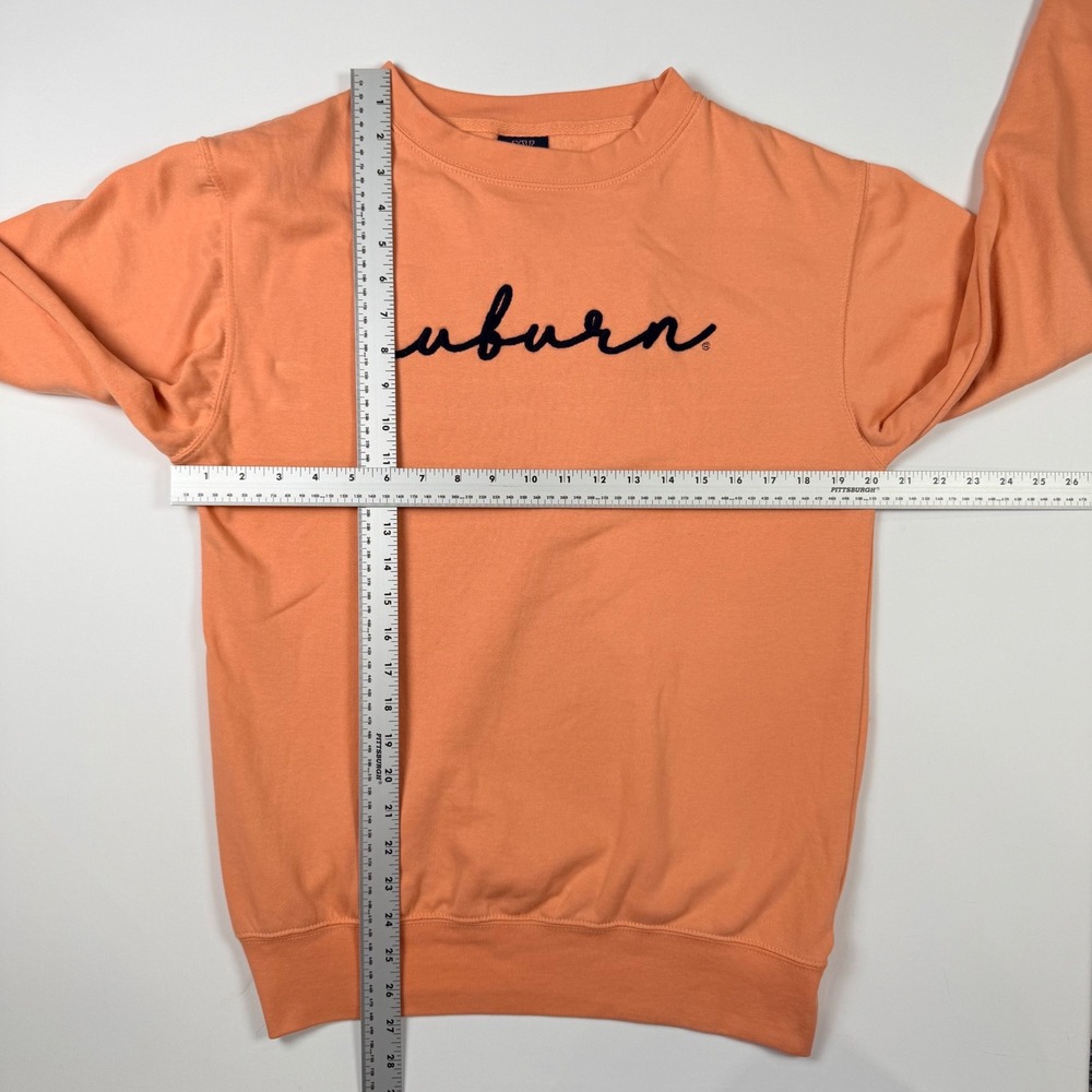 MV‎ Sport Auburn Sweatshirt Womens S Peach Excellent Script Logo Crewneck NCAA - Picture 6 of 9